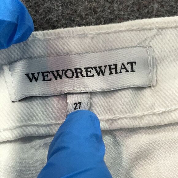 NWT WeWoreWhat Cream High-Waisted Shorts size 27 - Picture 3 of 4